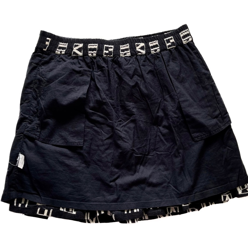 Madewell Black Cream Woodblock Mini Skirt S VGUC - Picture 5 of 13